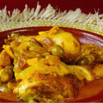 320 x 320: FOOD - ISRAEL - CHICKEN  WITH OLIVES AND ORANGE (CHICKEN A LA SABRA)