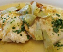  Chicken Simmered with Artichokes and Tomatoes in Egg-Lemon Sauce (Avgolemono)