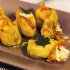 Zucchini blossoms stuffed with bulgur