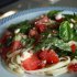 greek salad pasta ,tomatoes,basil,pasta, vegetables